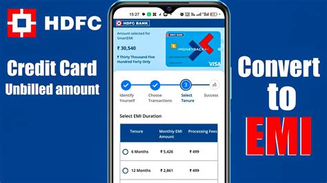 smart emi options available for hdfc credit card|how to convert billed amount emi hdfc.